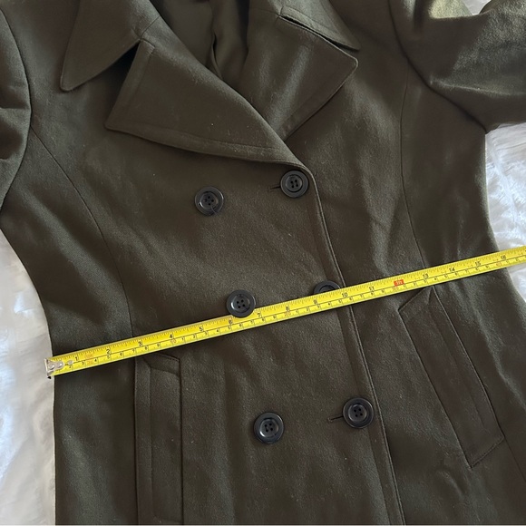 2 for $29 | bebe olive green 100% wool peacoat / jacket - Picture 7 of 9